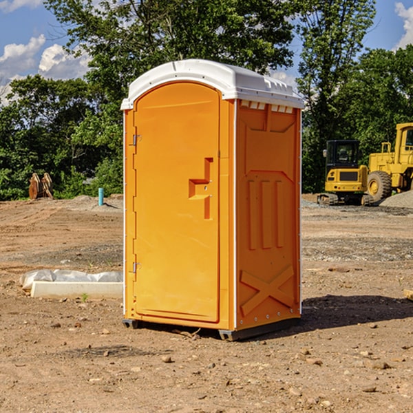 how often are the porta potties cleaned and serviced during a rental period in Everly IA